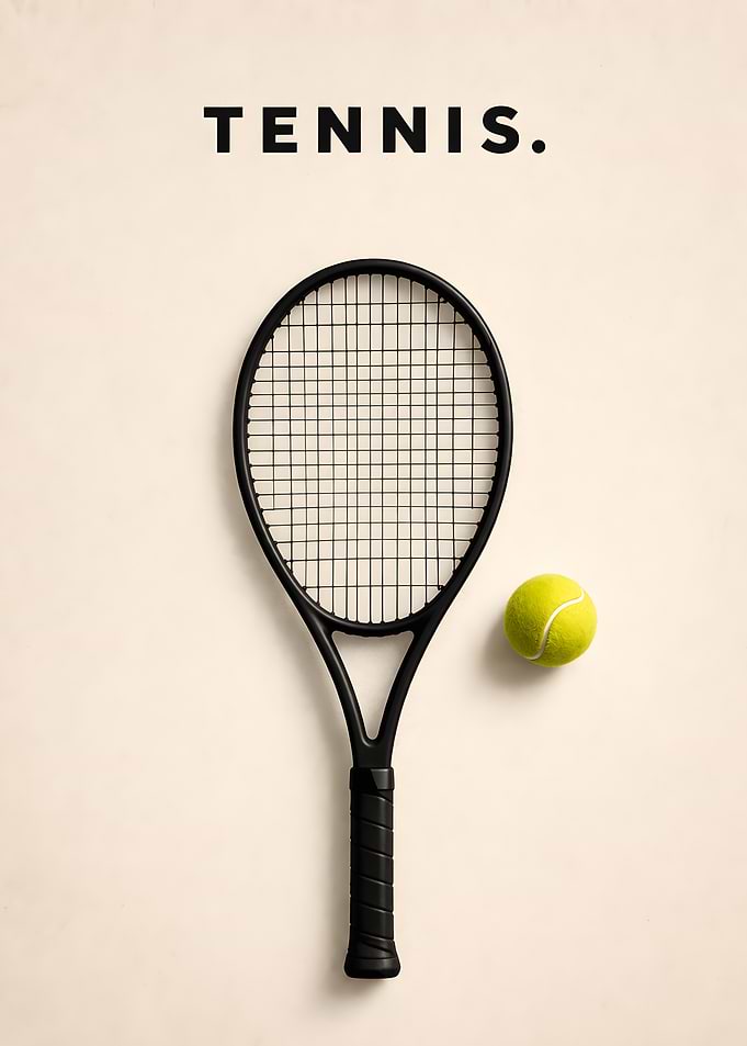 Tennis Racket and Ball