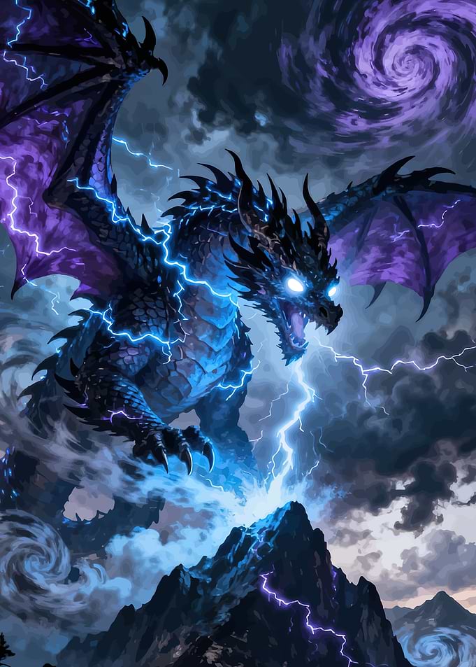 Dragon Unleashing Lightning