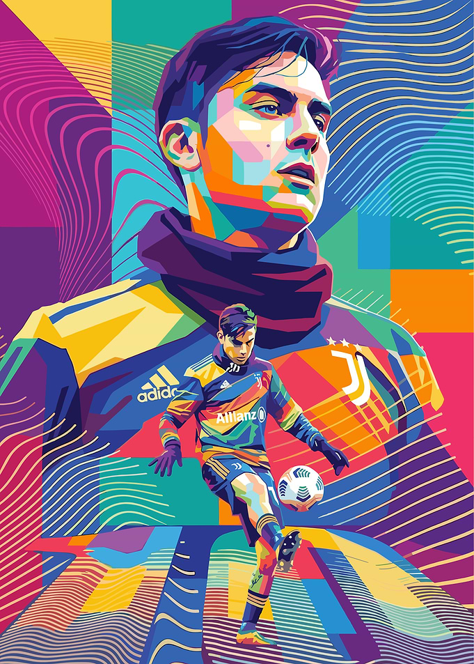 Paulo Dybala Pop Art Portrait