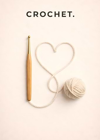 Crochet Heart with Yarn and Hook