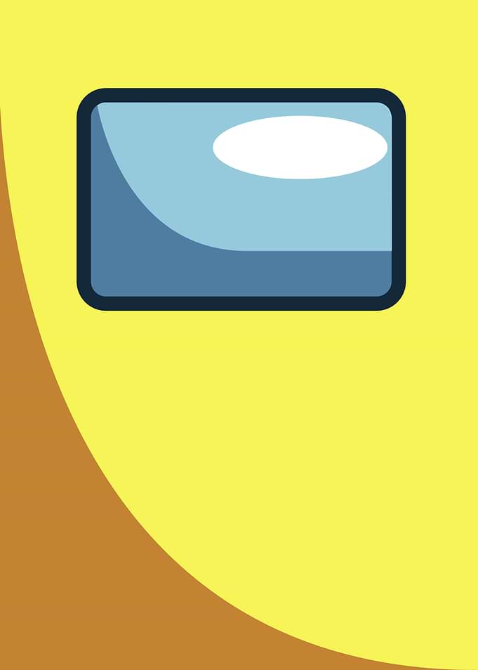 Minimalist Among Us Yellow Helmet
