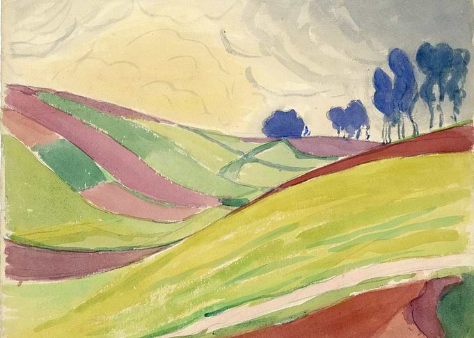 Rolling Hills Landscape Painting