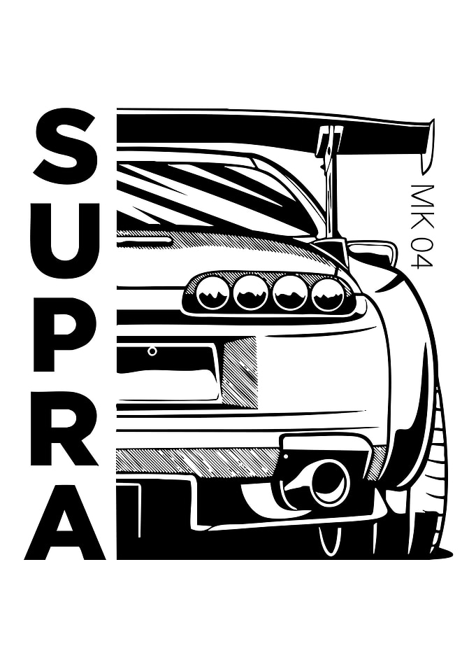 Supra MK4 Car Art