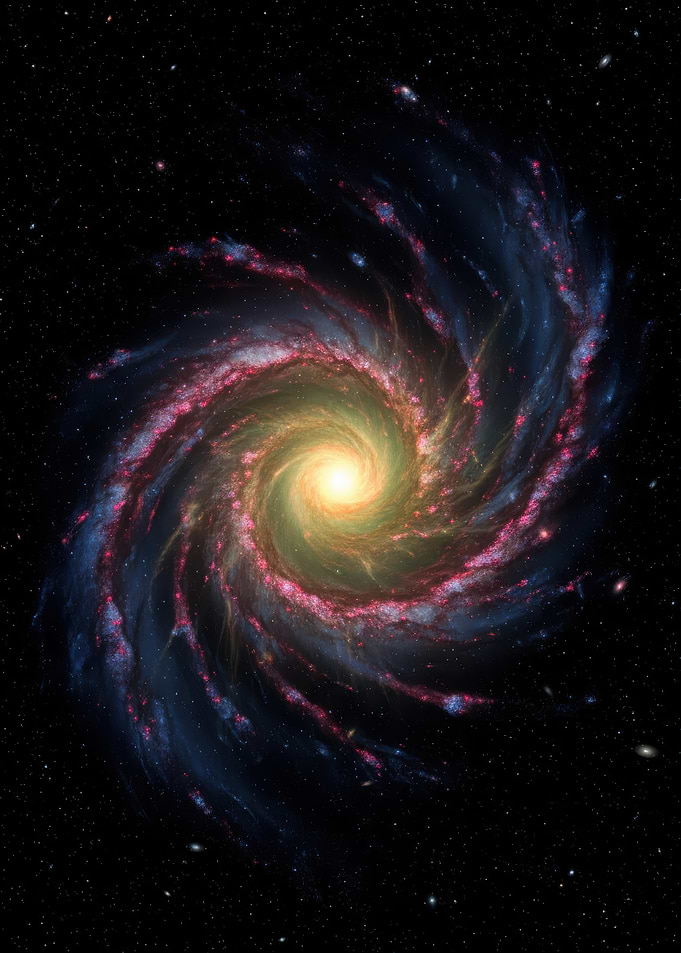 Eye of Sauron Galaxy (NGC 4151) - Vibrant Spiral Galaxy in Deep Space
