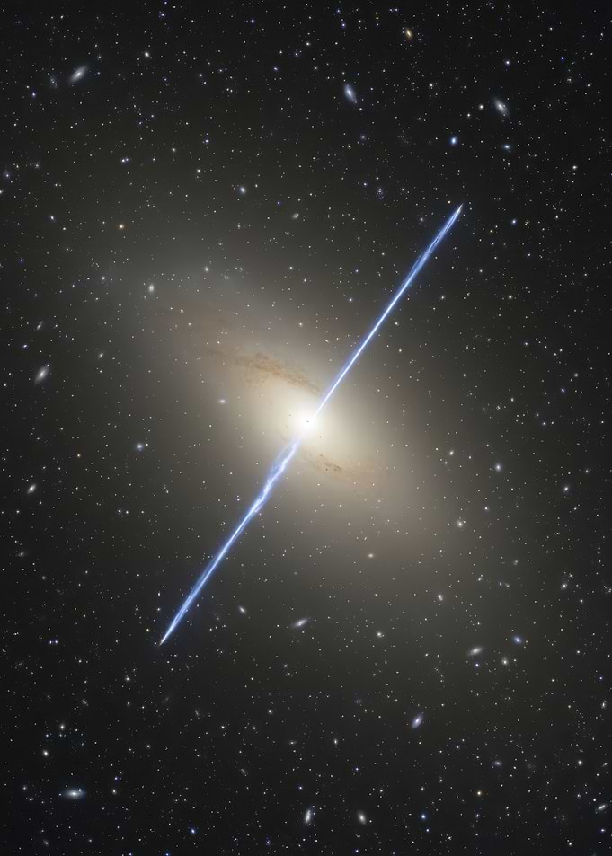 M87 Virgo A Galaxy with a Blue Jet