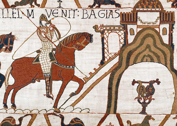 Wiliiam Rides to Bayeux - Bayeux Tapestry Scene 22