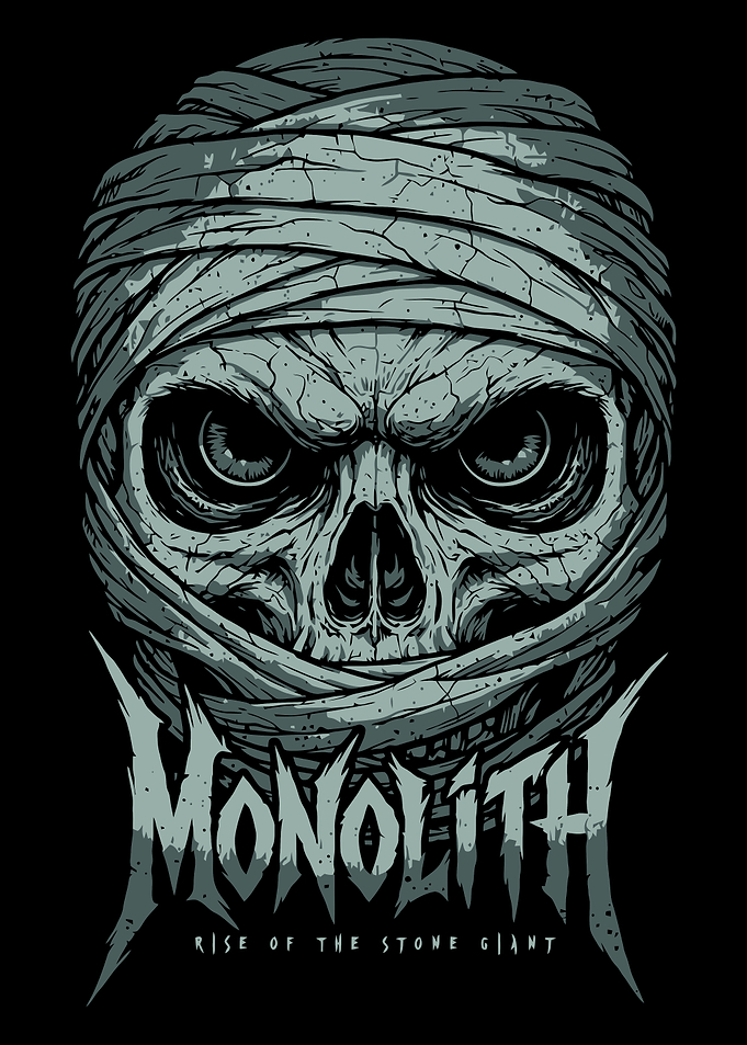 Mummy Skull with Text
