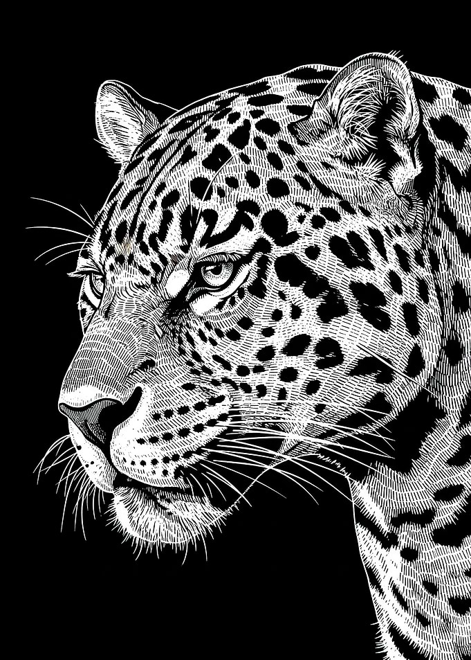 Detailed Jaguar Portrait