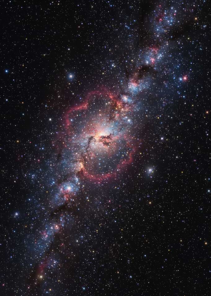 Large Magellanic Cloud (LMC) Heart-shaped Nebula in the Milky Way