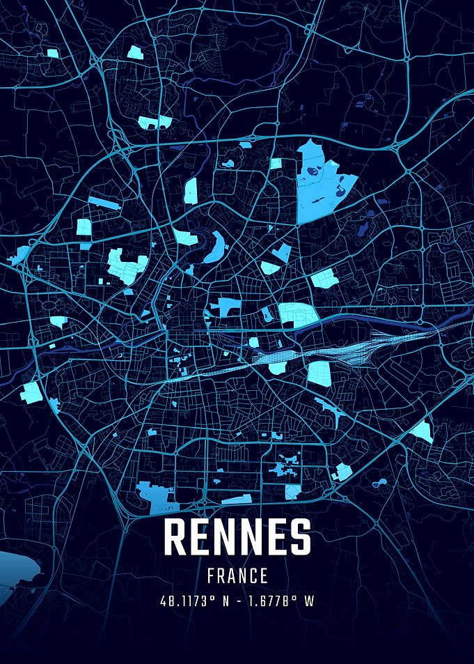 Rennes Midnight City Map