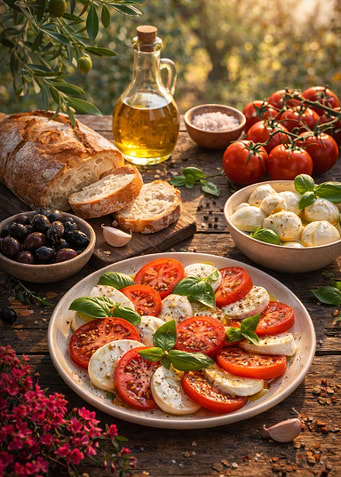 Caprese Salad with Fresh Ingredients