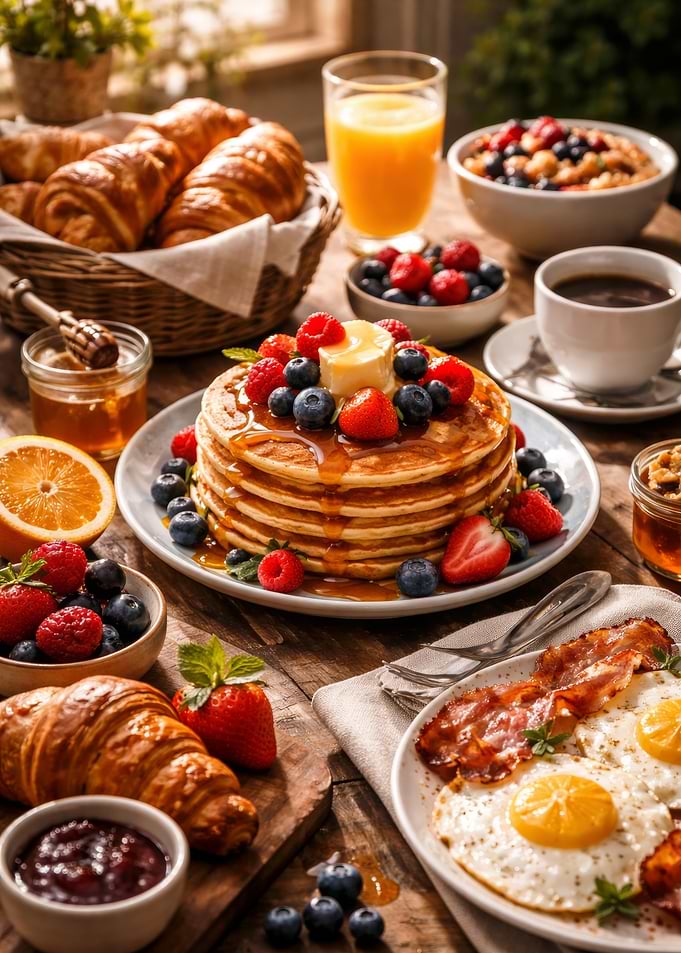 Delicious Breakfast Spread