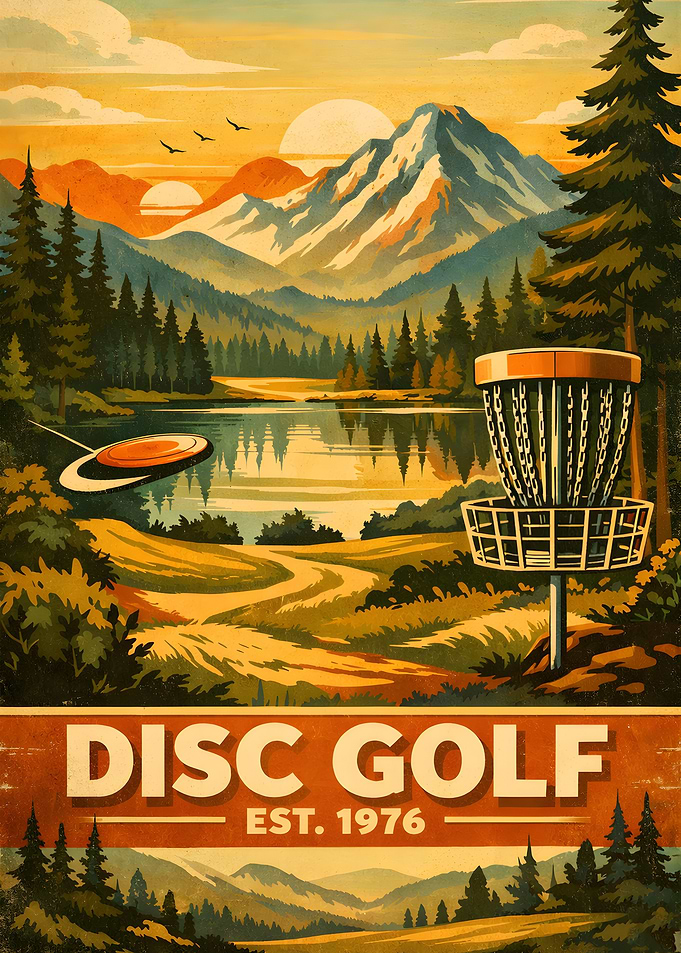 Disc Golf Vintage Poster