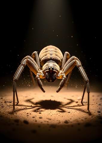 Close-up of a desert spider