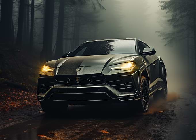 Lamborghini Urus in Forest