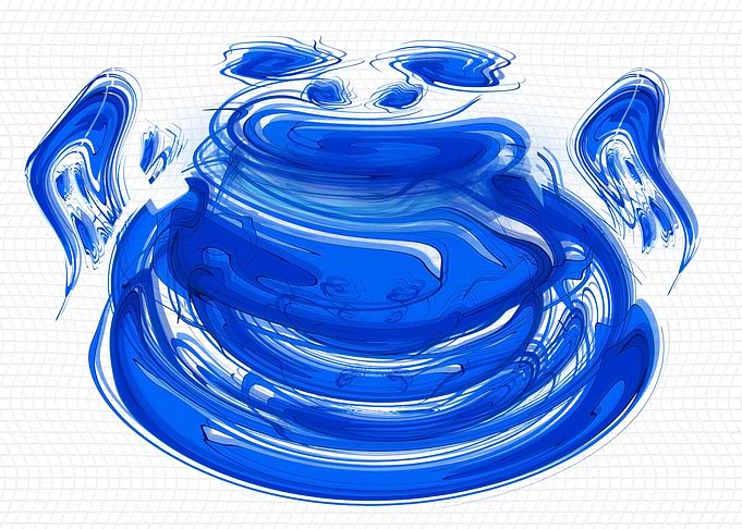 Abstract Blue Swirls 12QW