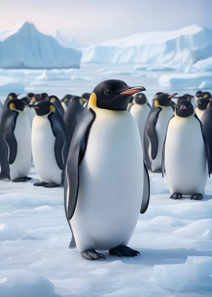 Emperor Penguins in Antarctica