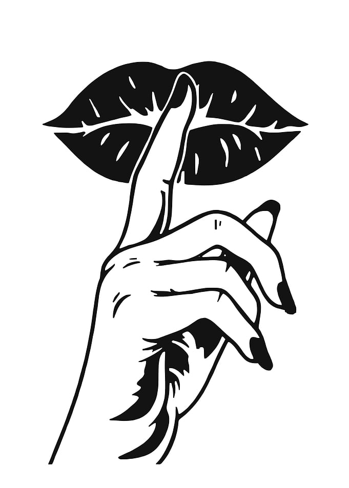 Shushing Lips and Finger