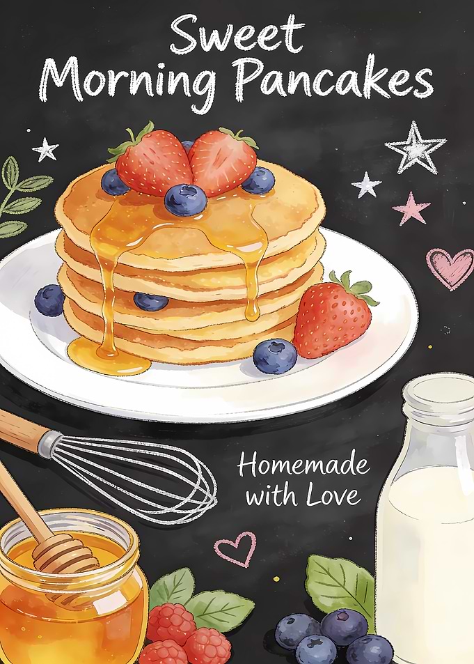 Sweet Morning Pancakes with Berries