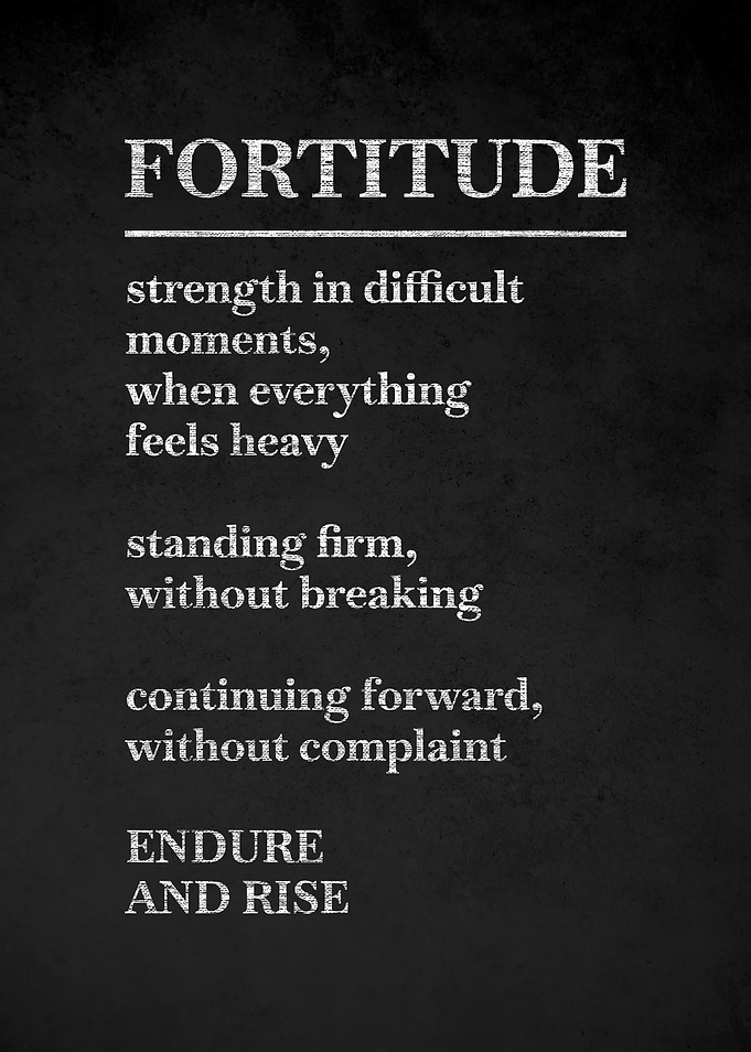 Fortitude Definition Poster