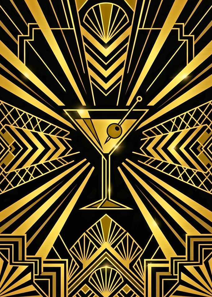 Art Deco Martini Glamour