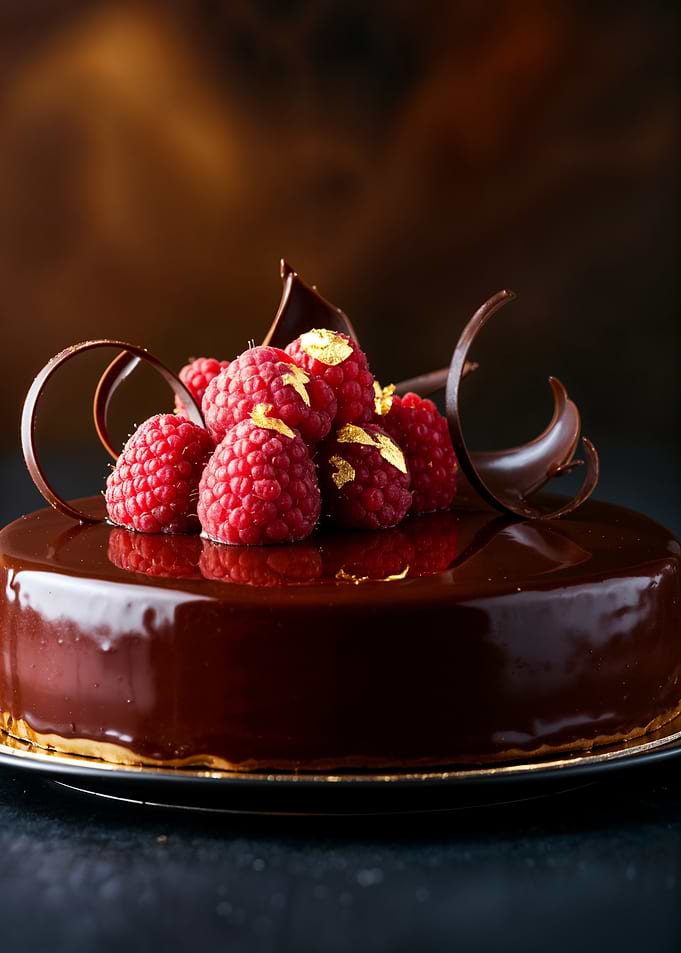 Decadent Chocolate Raspberry Cake