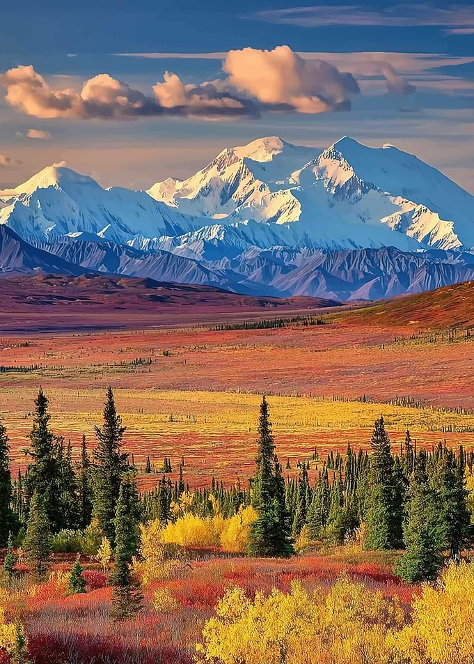 Denali National Park Autumn Landscape
