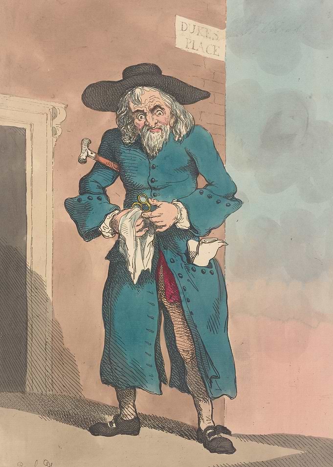 Caricature of an Old Man with Scissors