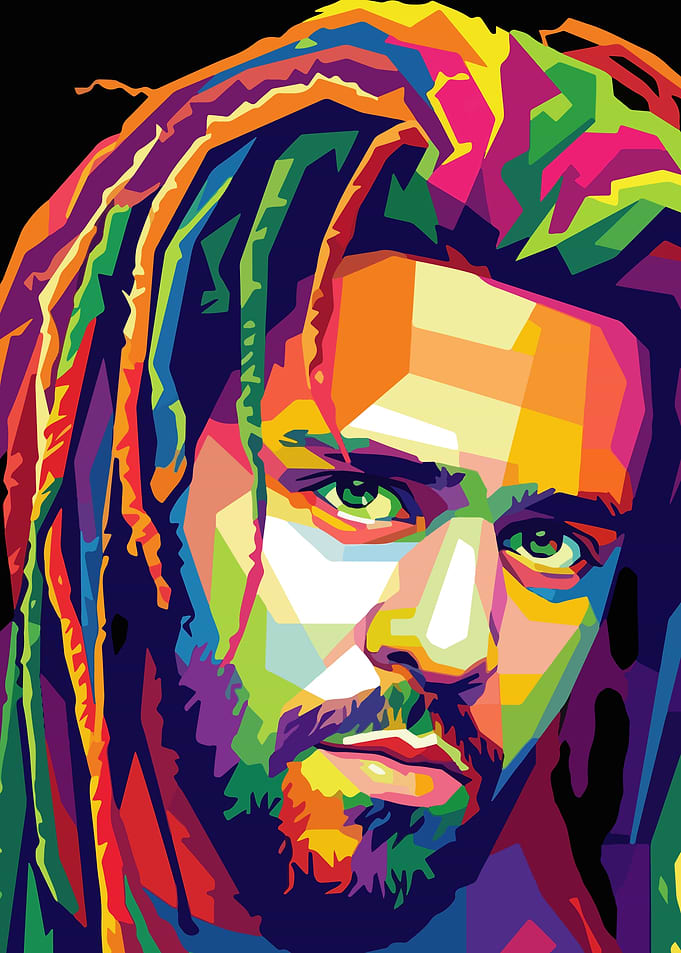 J. Cole Pop Art Portrait