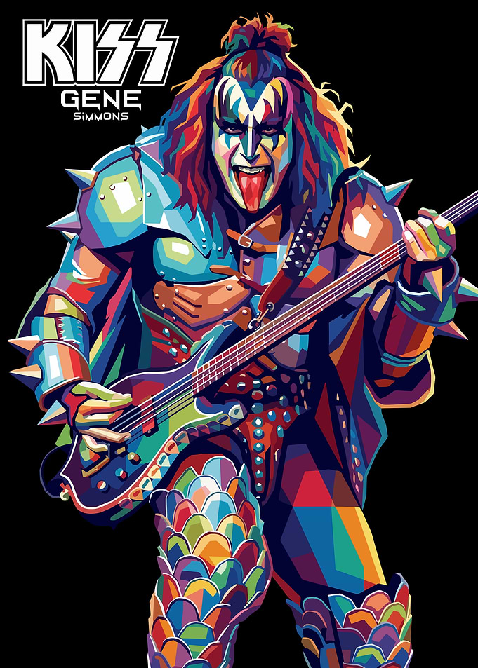 Gene Simmons Kiss Pop Art