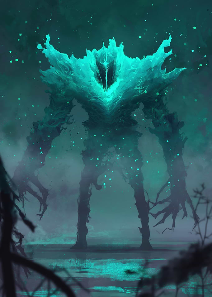 Mysterious Glowing Spirit Guardian