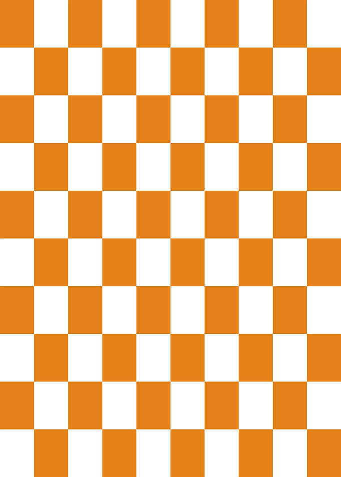 Orange and White Checkerboard Pattern