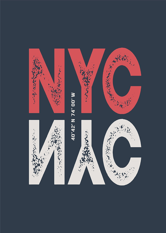 NYC Text Art with Coordinates