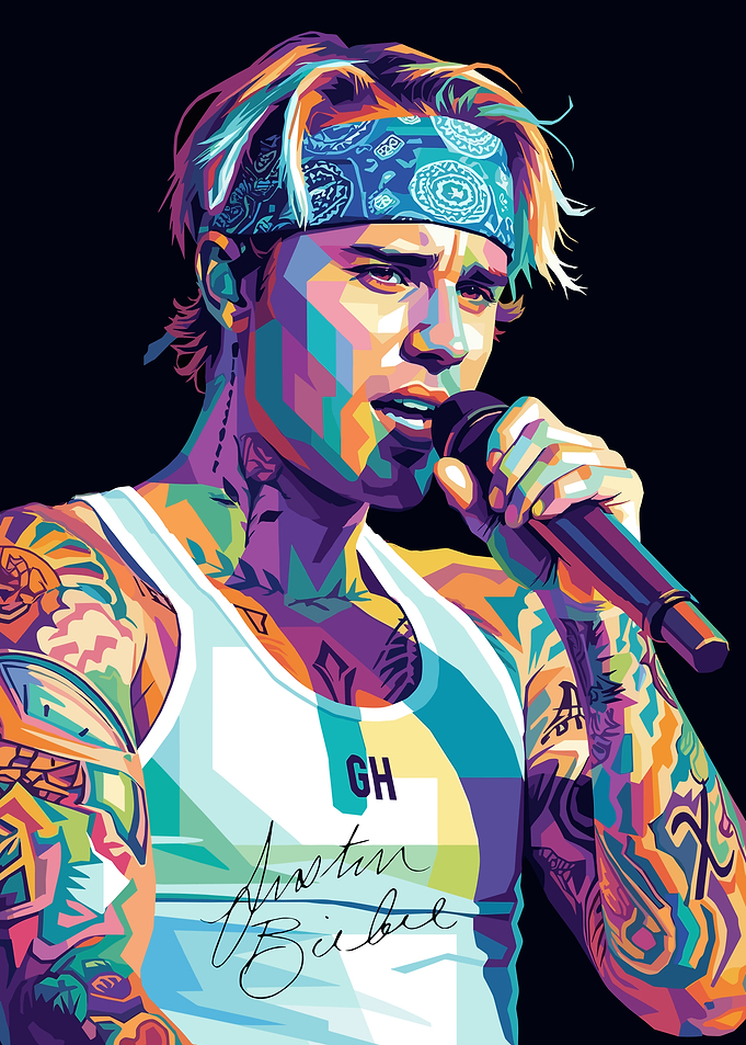 Justin Bieber Pop Art Portrait