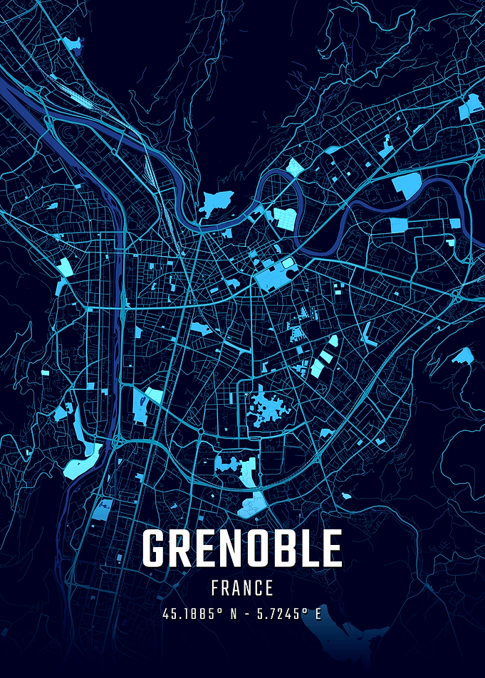 Grenoble Midnight City Map