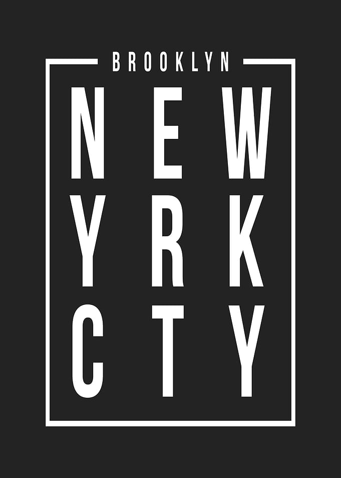 Brooklyn New York City Text Art