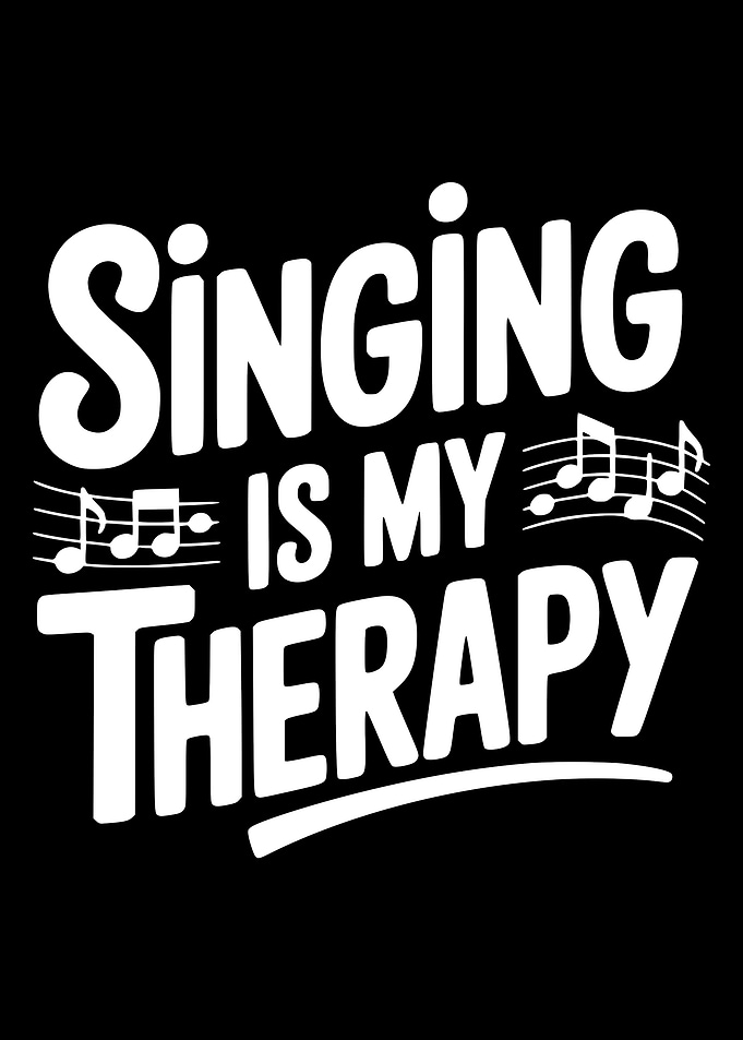Singing is My Therapy Text Art