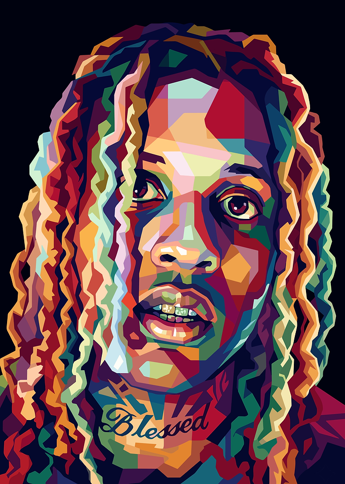 Colorful Portrait of Lil Durk