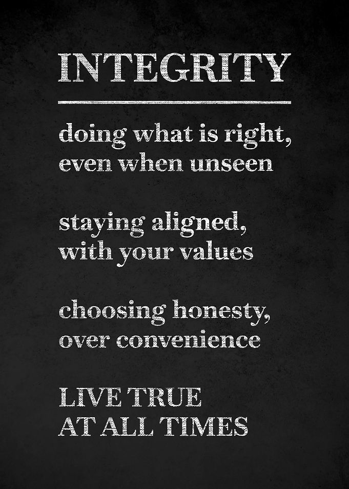 Integrity Definition Poster