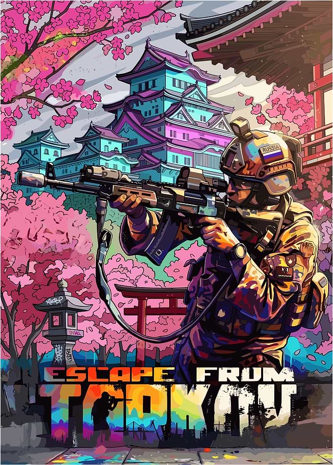 Escape From Tarkov Japanese Castle Poster