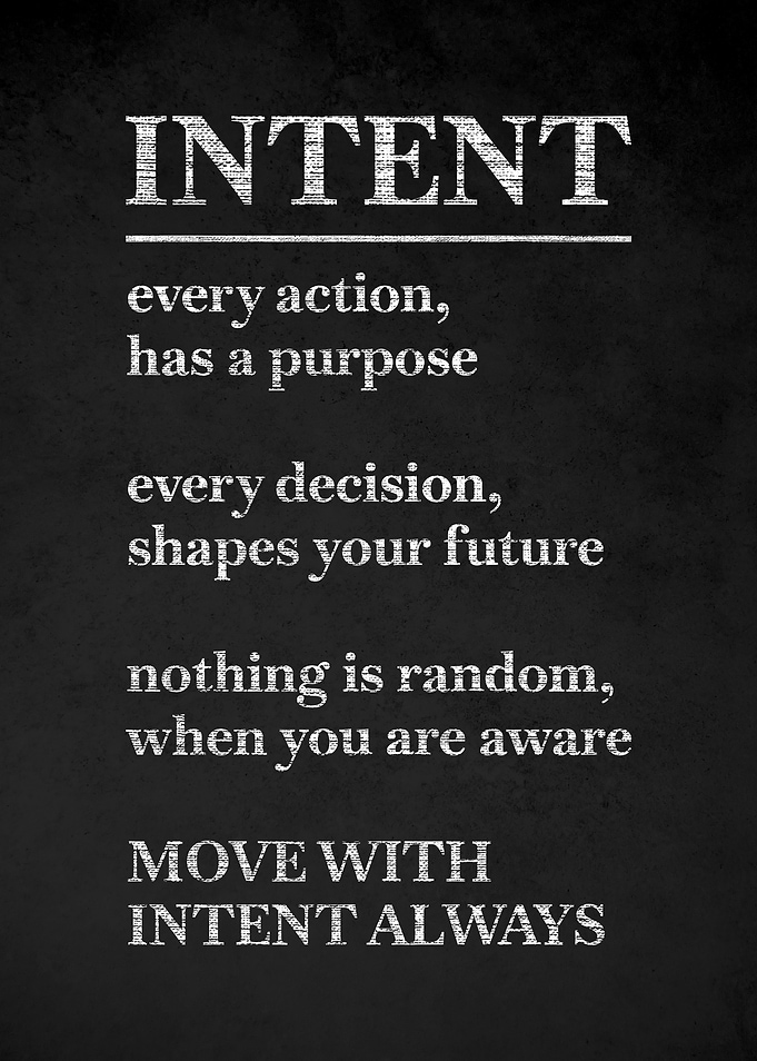 Intent Motivational Text Art