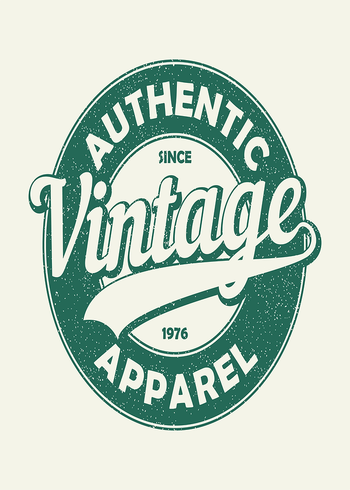 Authentic Vintage Apparel Since 1976 Logo