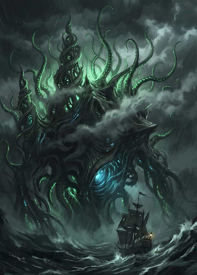 Cosmic Horror and Ship in Storm