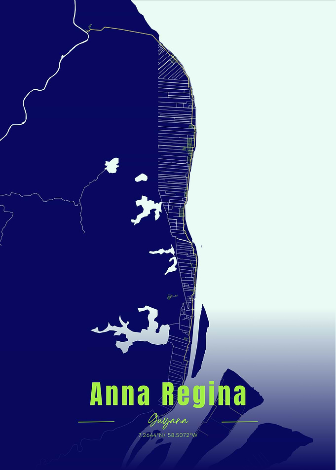 Anna Regina Map with Coordinates