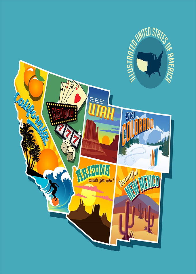Illustrated United States Travel Posters