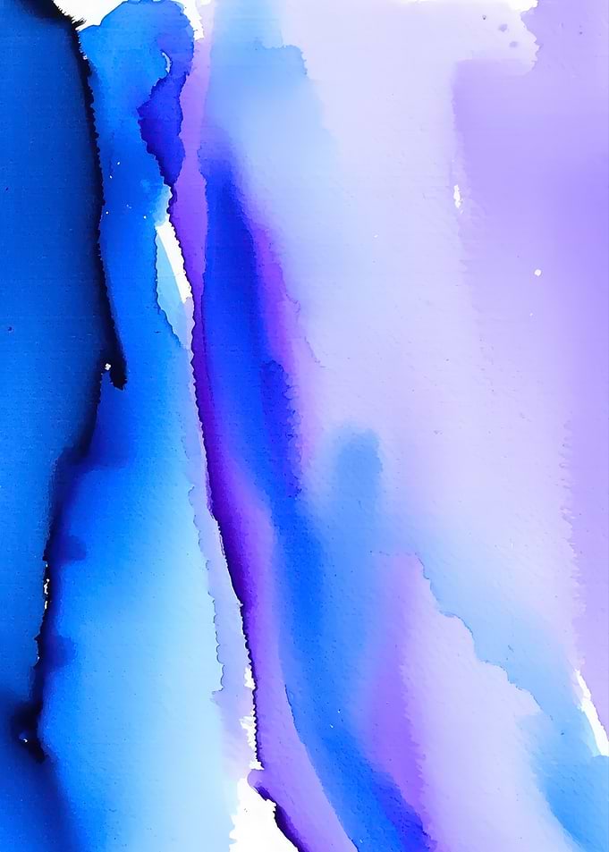 Abstract Blue and Purple Ink Flow