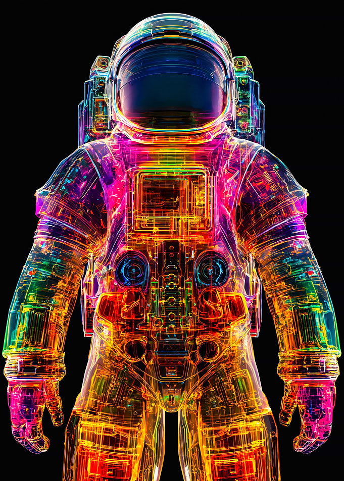 Translucent Prismatic Astronaut Suit