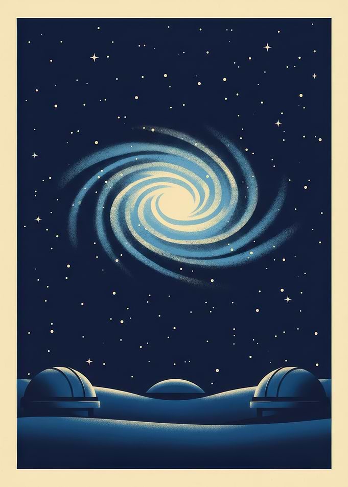 Triangulum Galaxy - Observatory Under a Swirling Galaxy