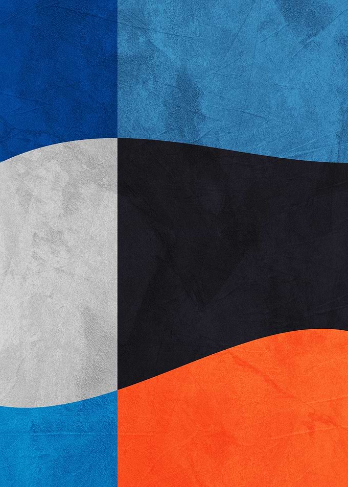 Abstract Geometric Color Block Design