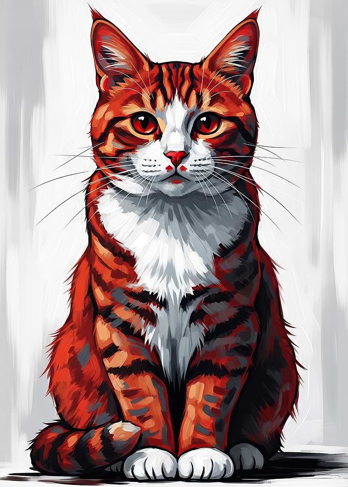 Vibrant Orange Tabby Cat Portrait